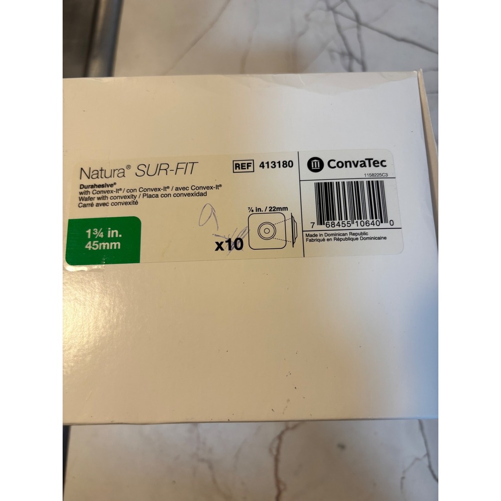 ConvaTec Natura SUR-FIT Durahesive Convex Wafer 45mm 22mm 413180 9ct